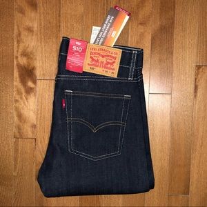NWT Levi’s 510 raw indigo denim jeans